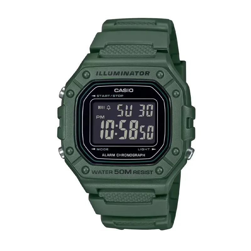 Casio Digital Dial Resign Strap Men's Watch- W-218H-3BVDF